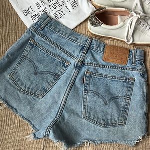 Levi's Light Blue Jean Shorts